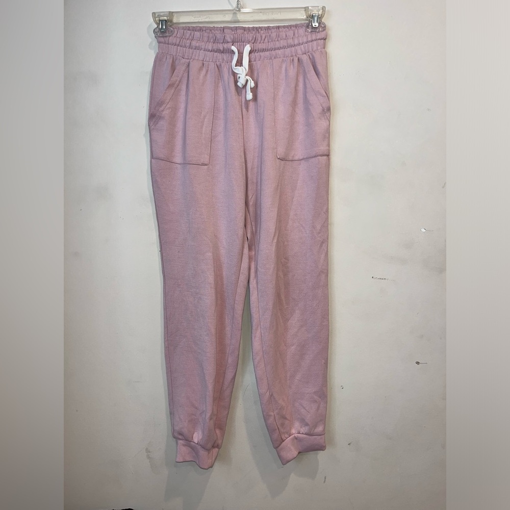 Pink Jogger Pants with Drawstring